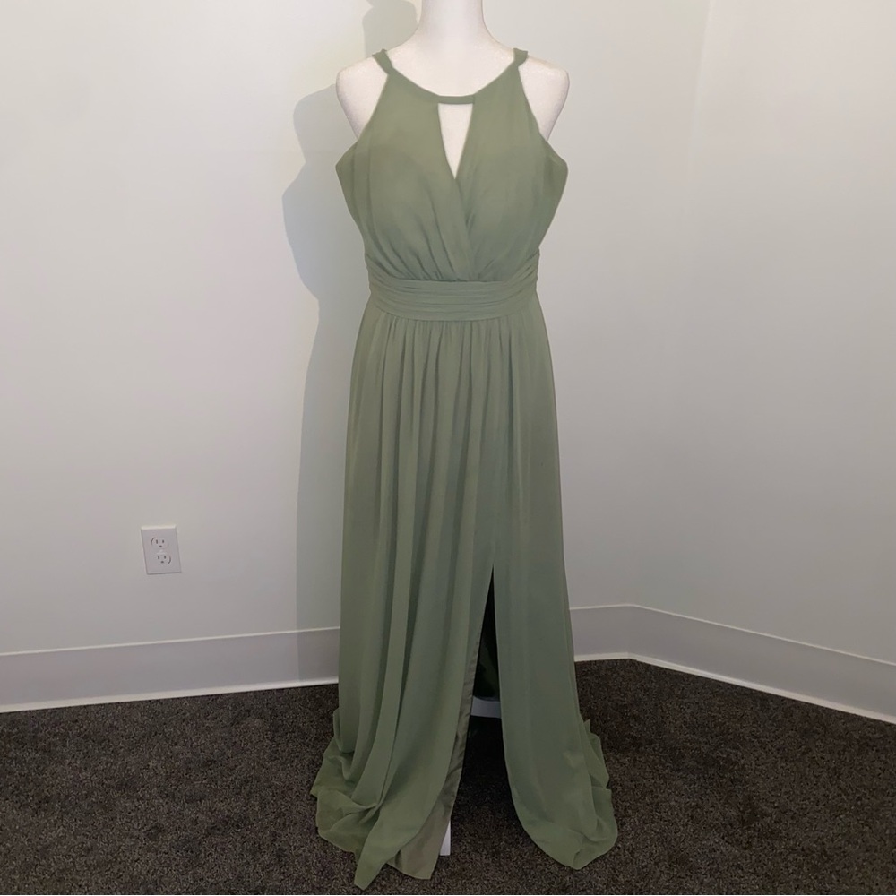 Jasmine Green Halter Maxi Gown